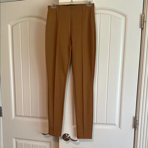 Tahari Tan Skinny Pants High-Waisted Tailored